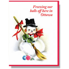 Load image into Gallery viewer, Custom Freezing Balls Holiday Card
