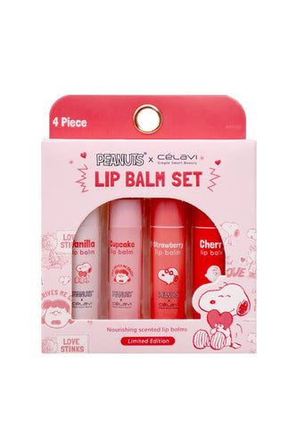 Celavi P45929 Peanuts 4pc Lip Balm Set - Front & Company: Gift Store