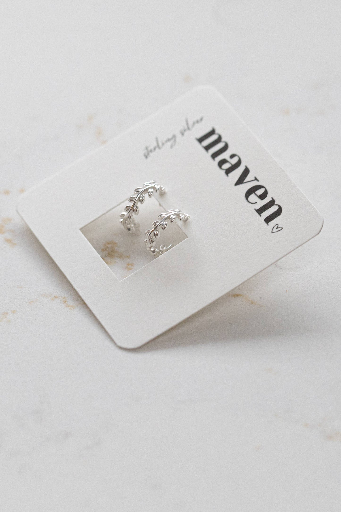 'Fern' Hoop stud earrings