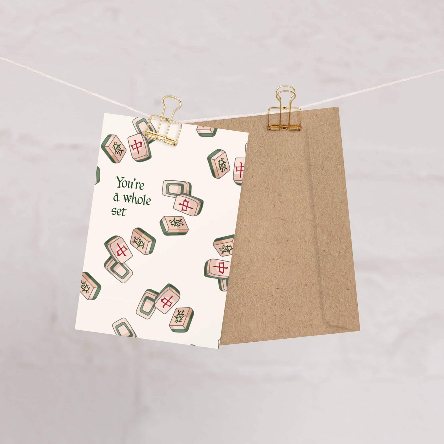 You're a Whole Set | Unique Mahjong Game Asian Card Gift