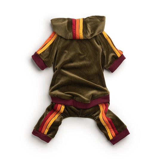 Olive Velour Dog Jogger