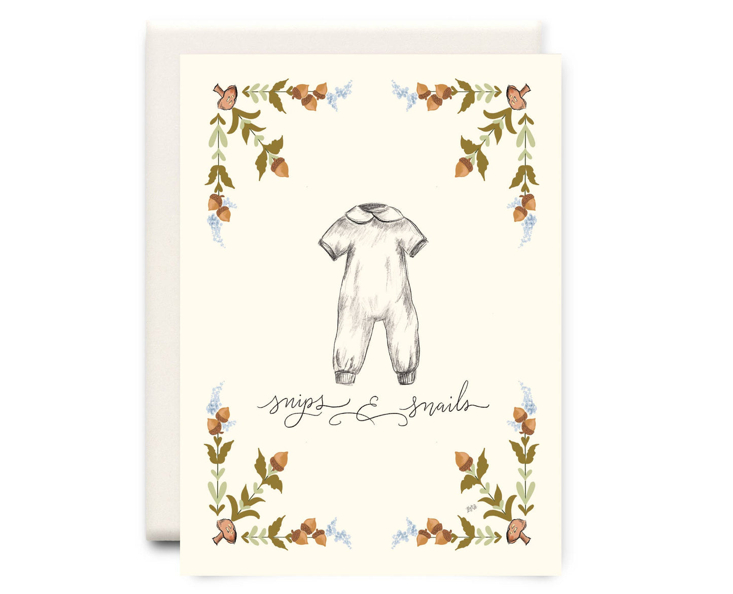 Snips and Snails V2 | Baby Boy Greeting Card