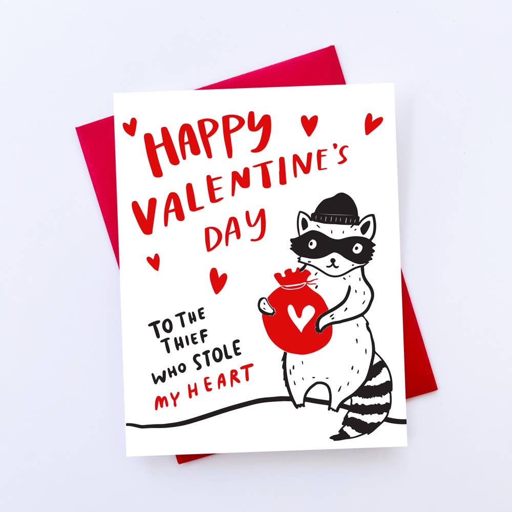 Heart Thief- letterpress Valentine