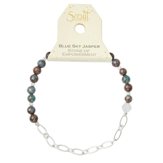 Mini Stone Stacking Brclt Blu Jasp