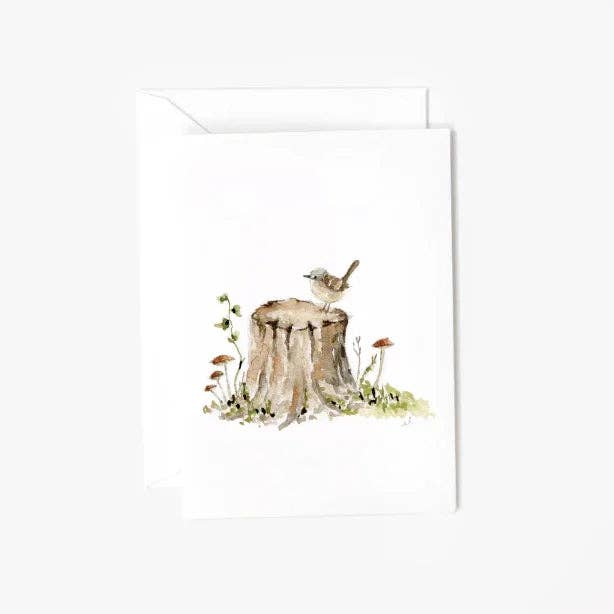 Tree stump mini enclosure notecard