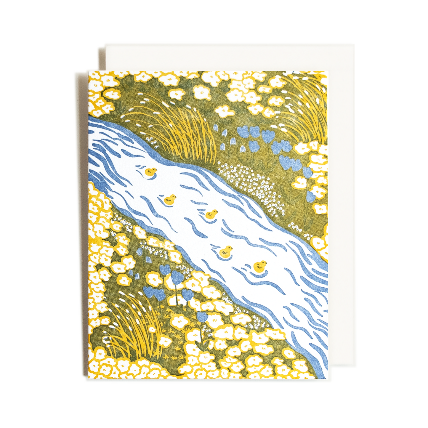 Ducks stream | Blank | Letterpress Card