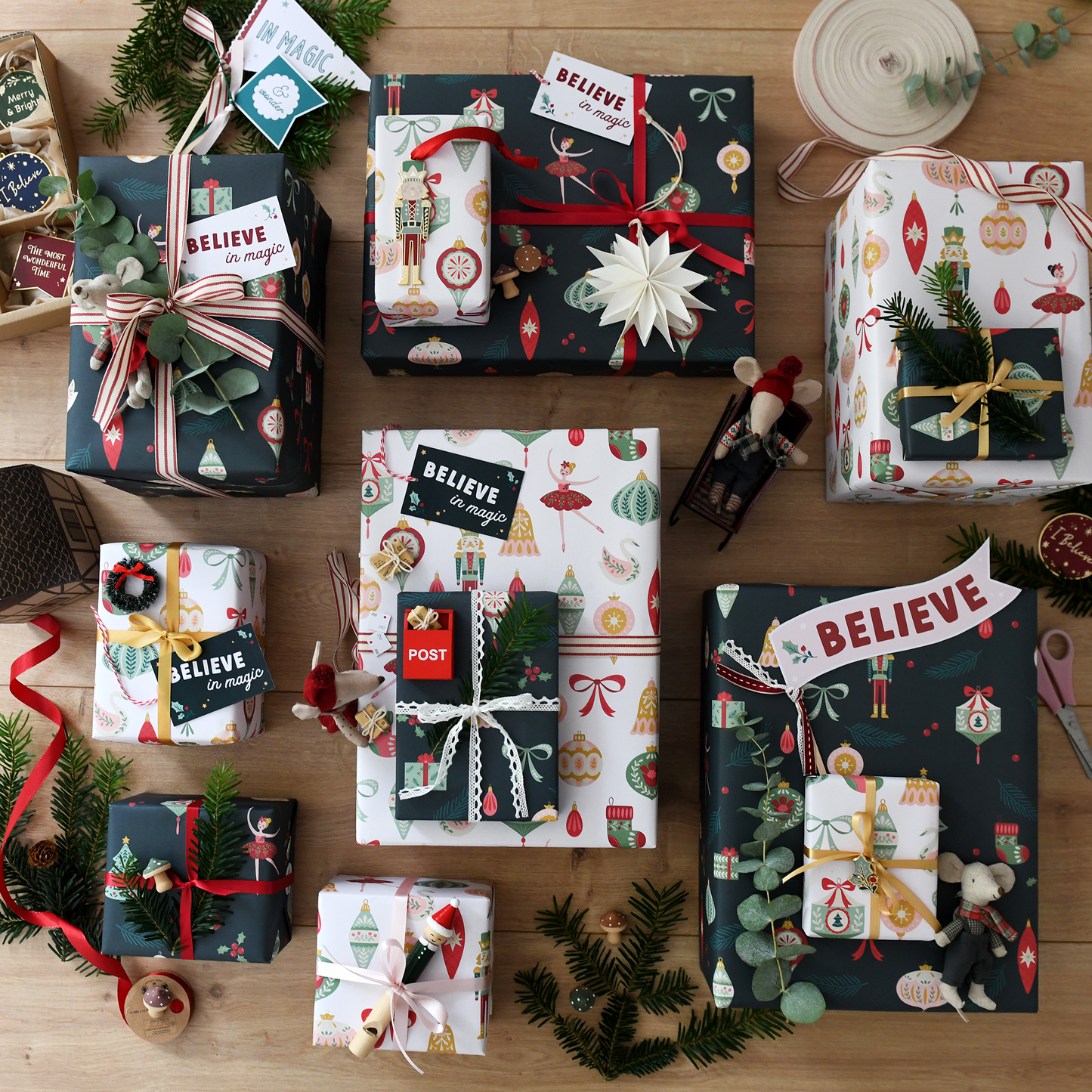 Nutcracker Green Christmas Wrapping Paper