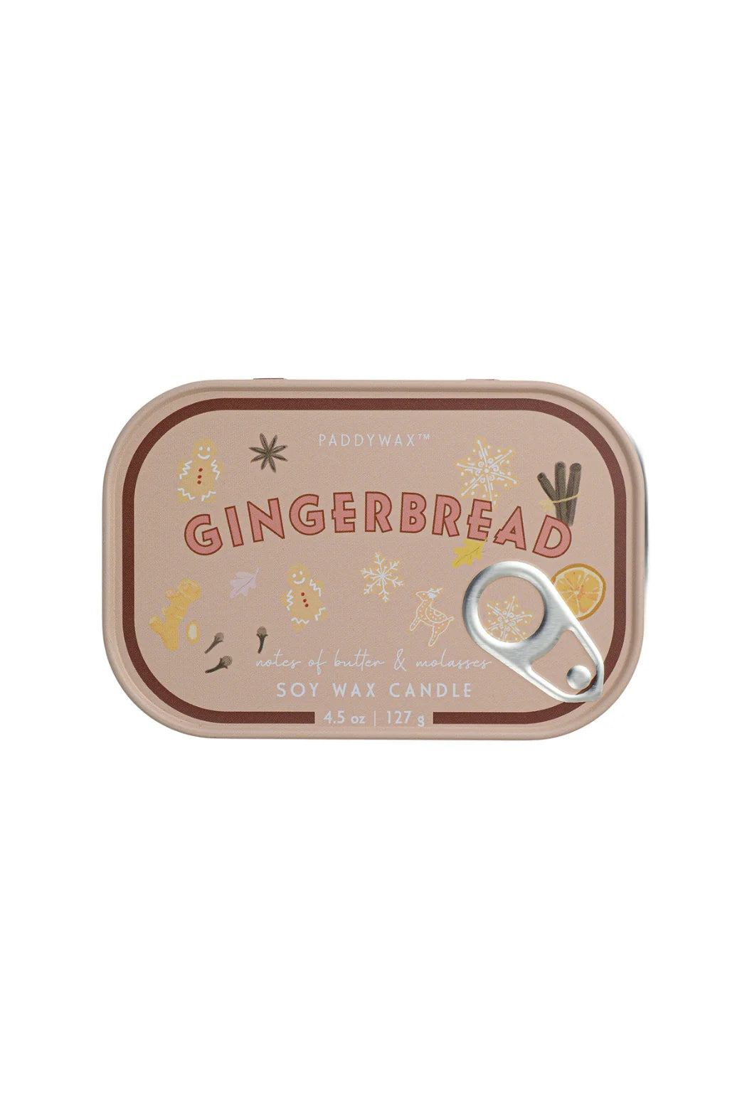 4.5oz Bistro Printed Tin - Gingerbread