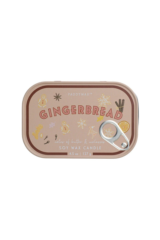 4.5oz Bistro Printed Tin - Gingerbread