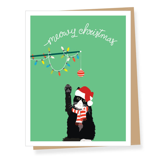 Meowy Christmas, Holiday Card (single or boxed)