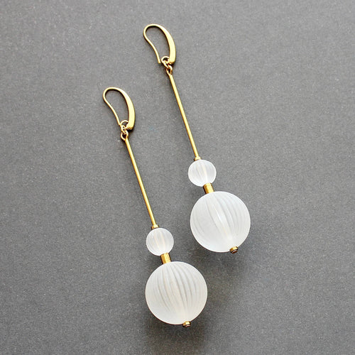 ISLE57 Vintage white acrylic bauble earrings - Front & Company: Gift Store