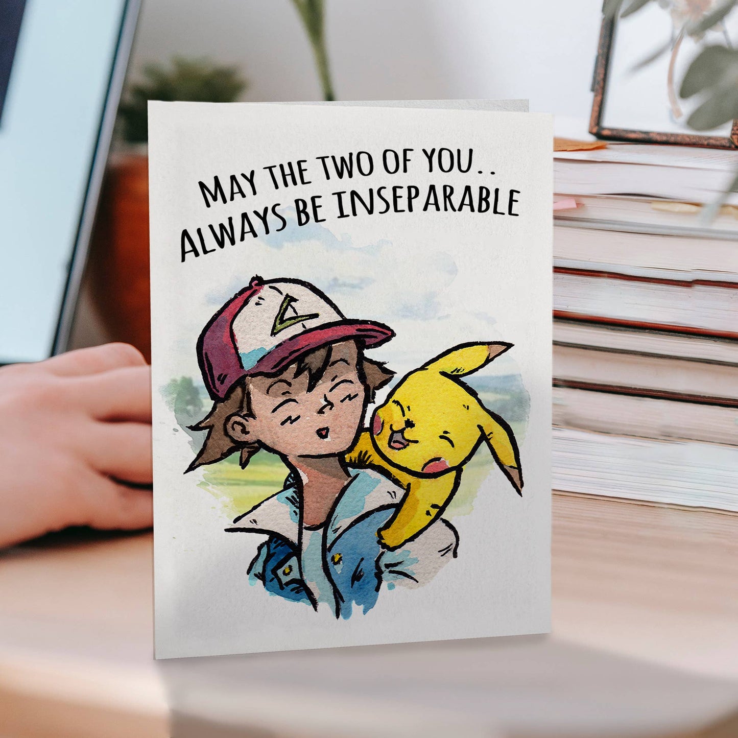 "Inseparable" -  Electric Mouse Tiny Monster Love Card