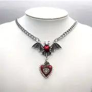 Bat Necklace Red Devil Eye Pendant - Front & Company: Gift Store