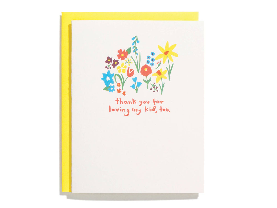 Love My Kid - Letterpress Greeting Card