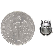 Load image into Gallery viewer, Sterling Silver Scarab Post Earrings 8x7mm
