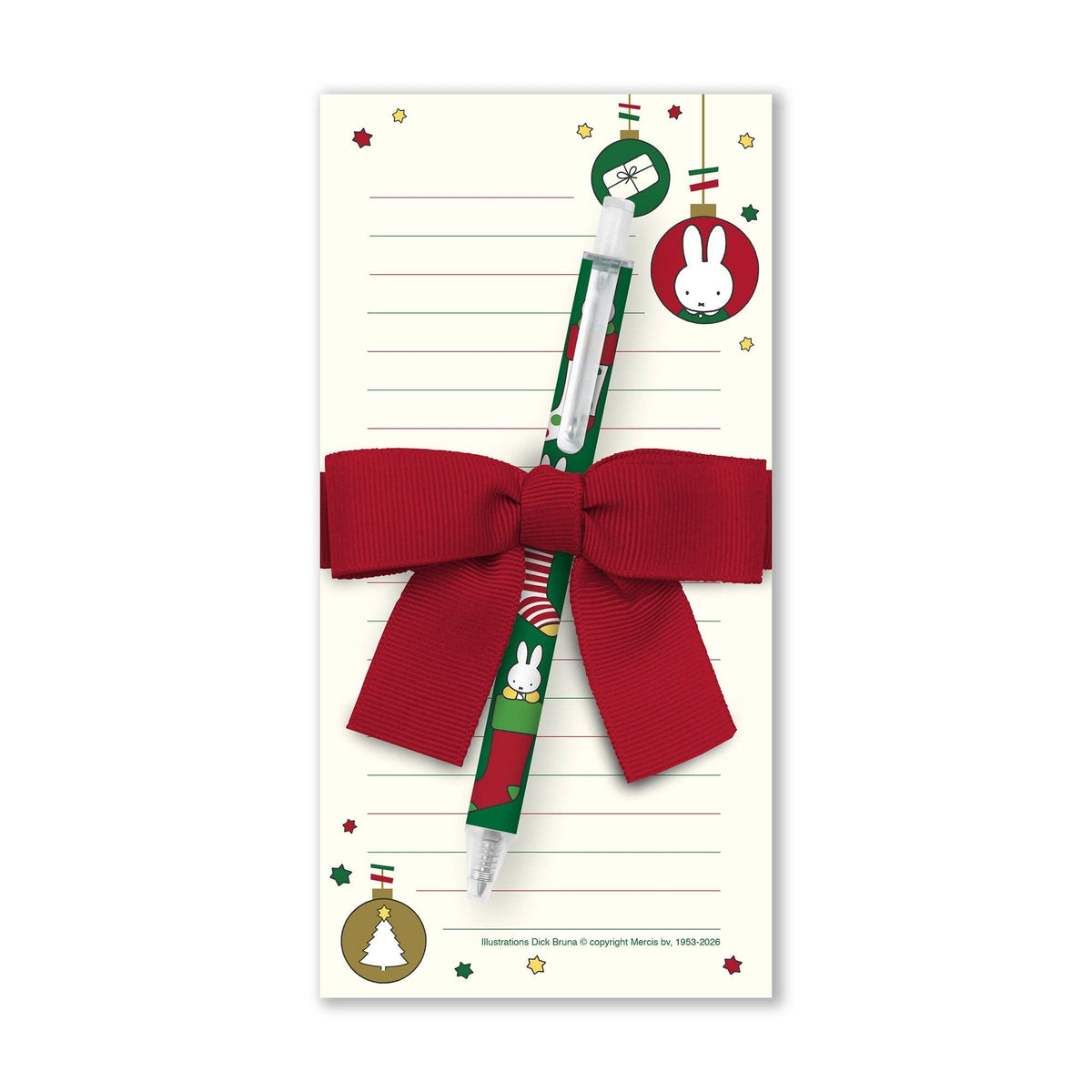 Miffy Deck the Tree Magnetic List Pad & Gel Pen Set