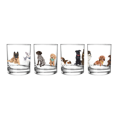 Furry Friends Dogs Short Juice Glass Set - Front & Company: Gift Store