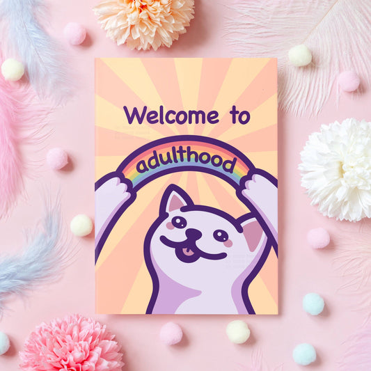 Welcome to Adulthood! | Funny 18th Birthday Card