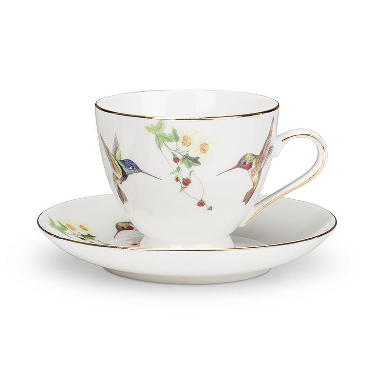 Hummingbird Cup & Saucer - 2.5"H (6.5oz)
