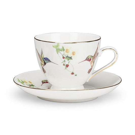 Hummingbird Cup & Saucer - 2.5"H (6.5oz)