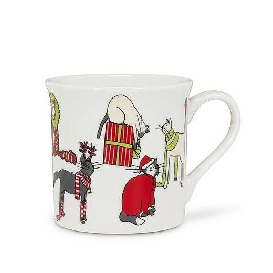 Holiday Cats Mug 3.5"H