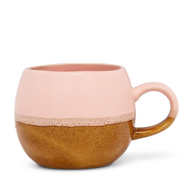 Brn/Pnk Ball Mug 3.5"H(16Oz)