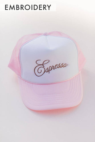 Embroidery Espresso Sabrina Carpenter Trucker Hat Cap - Front & Company: Gift Store