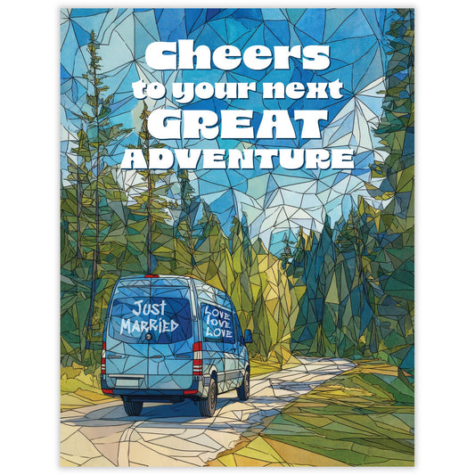 Next Great Adventure - Recycled Outdoorsy Wedding Card