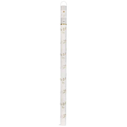 Mistletoe White Recycled Christmas Wrapping Paper | 3m |
