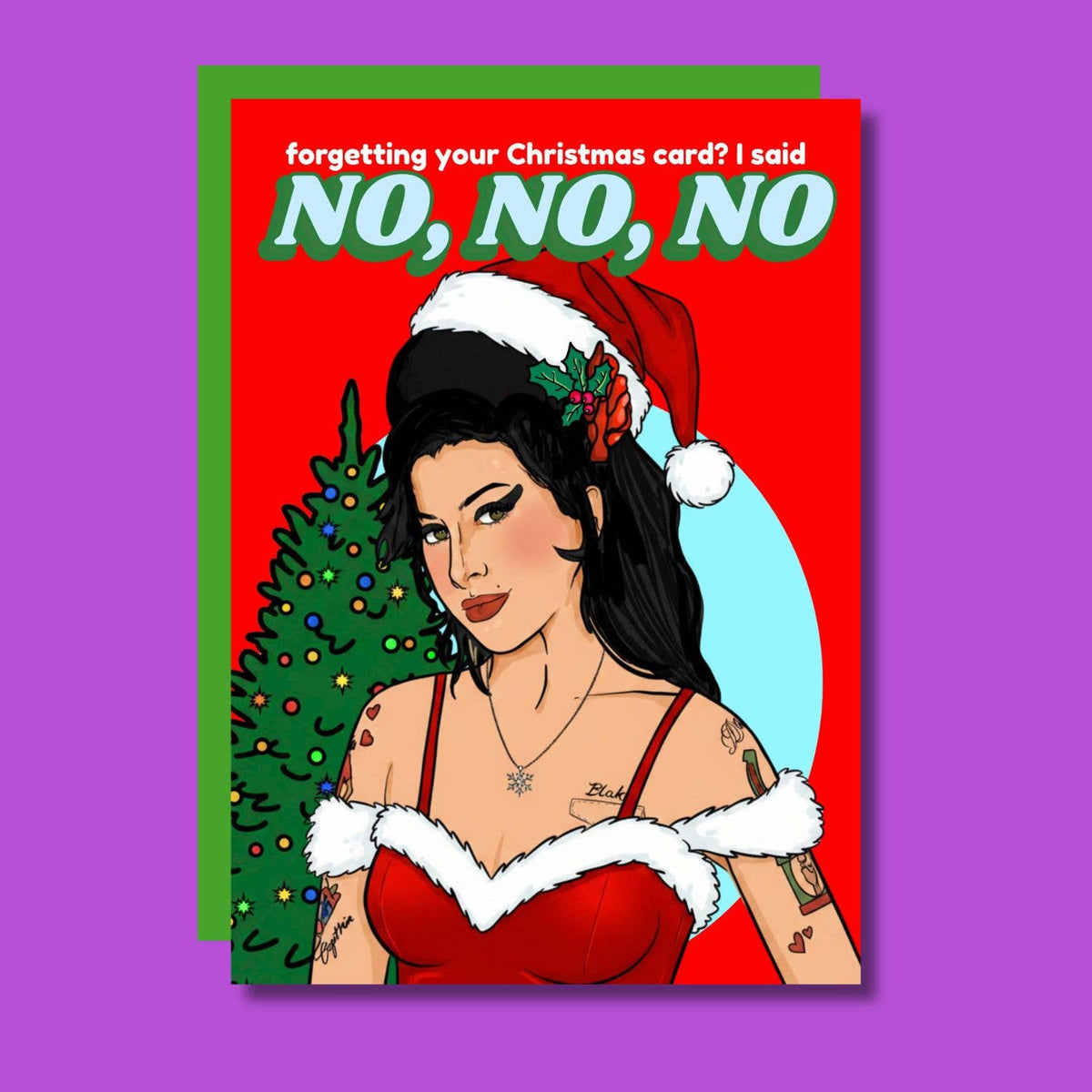 Forgetting your Christmas card? No, No, No A6 Card