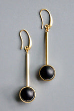 Load image into Gallery viewer, HYLE46 Jet glass earrings
