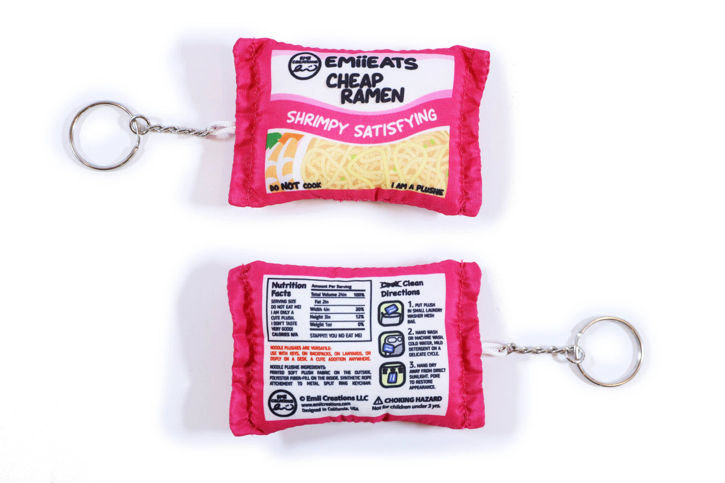 Tiny Instant Ramen Plush Key & Bag Charm