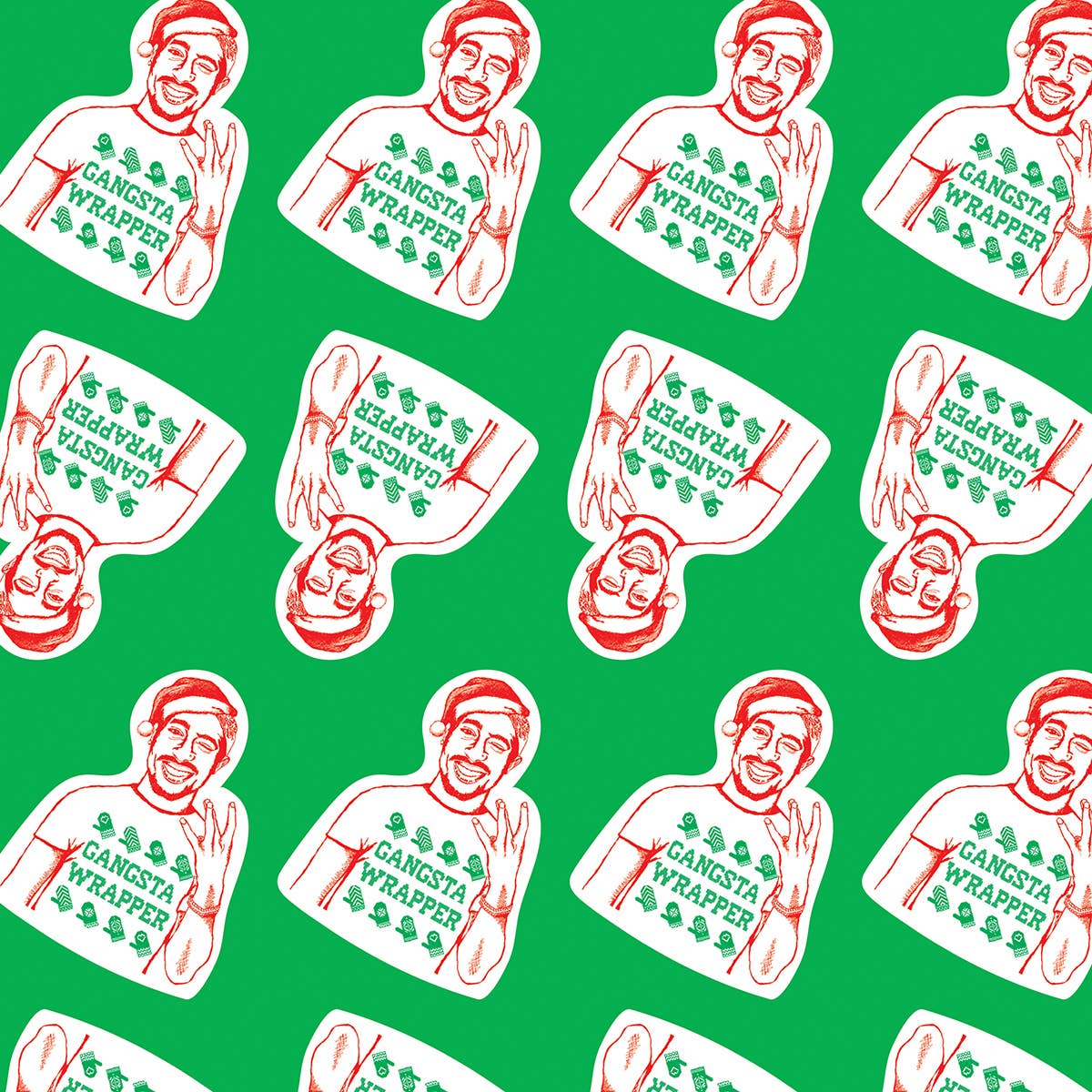 Gangsta Wrapper Tupac Gift Wrapping Paper (Single Sheet)