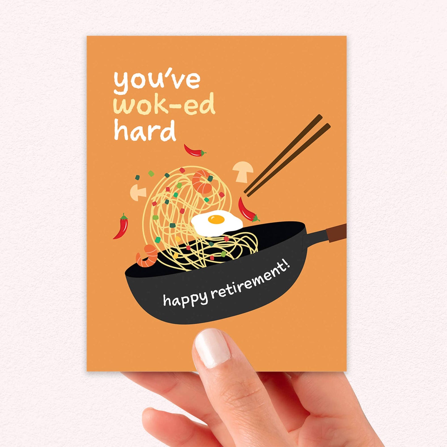 Wok-ed Hard Funny Retirement Cards | Chinese Food Pun Greetings