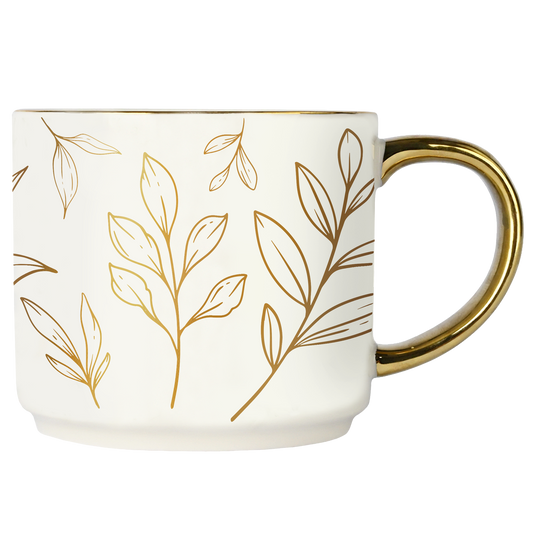 Gold Leaves Coffee Mug