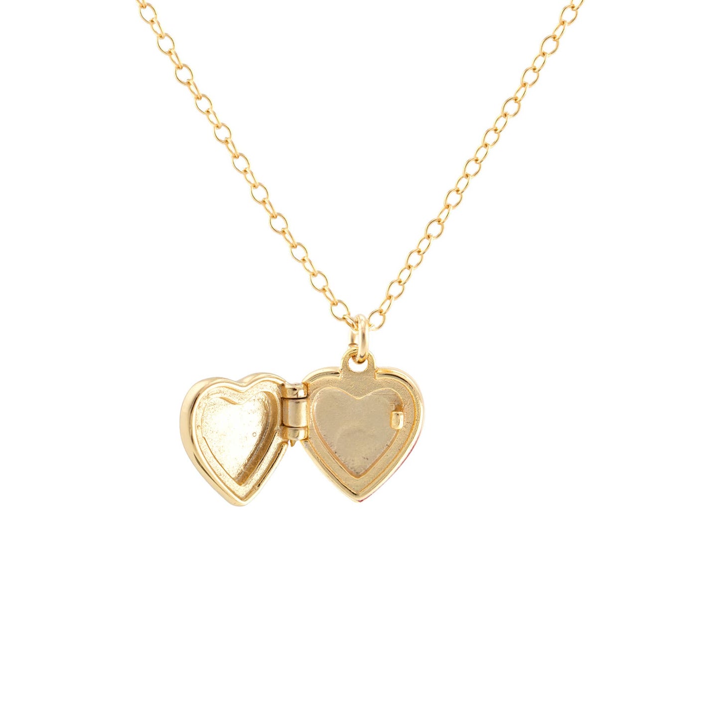 Enamel Heart Locket 18K Gold Vermeil