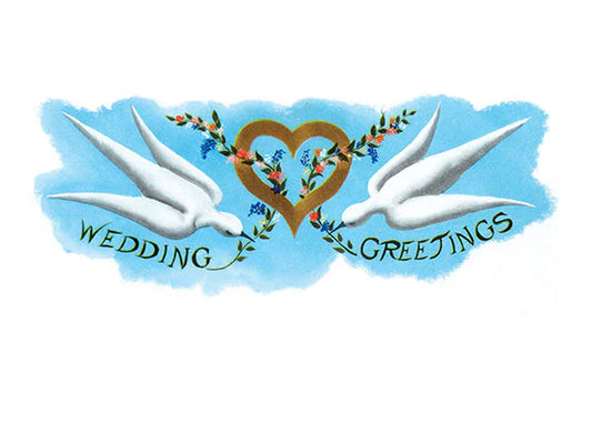 Doves and Heart - Wedding Greeting Card