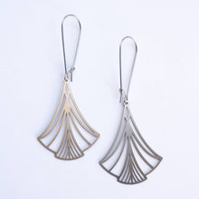 Load image into Gallery viewer, Art Nouveau Triangle Earrings
