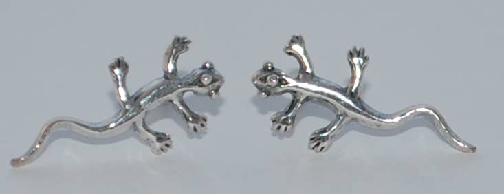 Iguana Studs sterling silver Natural History