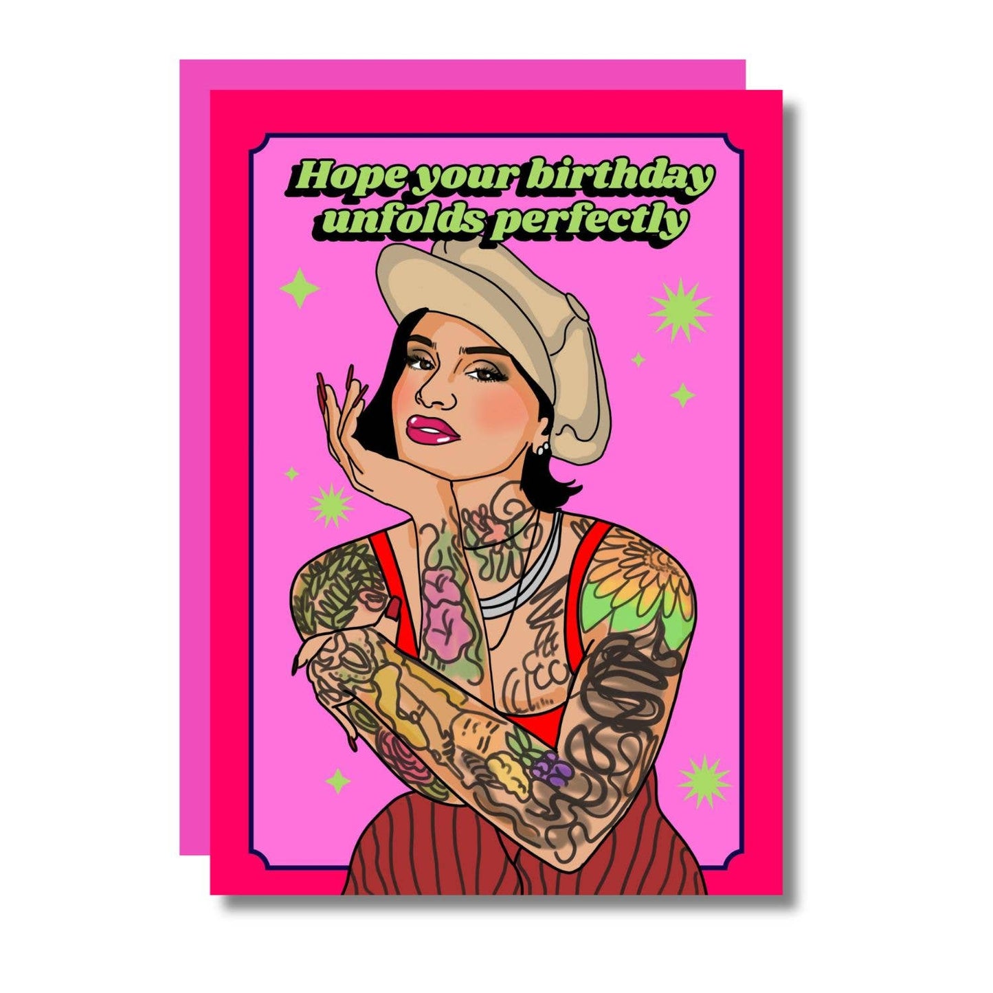 Hope Your Birthday Unfolds Perfectly Pop Girl Greeting Card