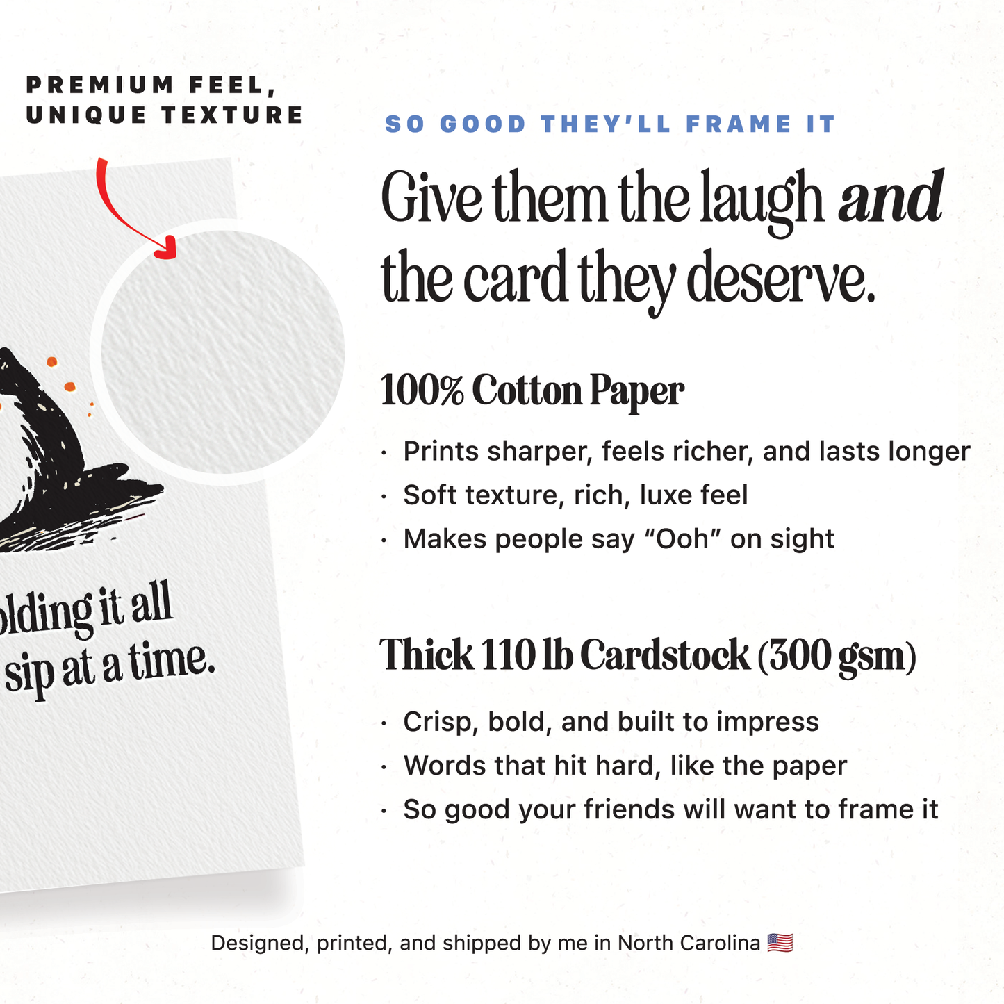 Thank You Coffee Cat - A2 Teacher Appreciation Greeting Card