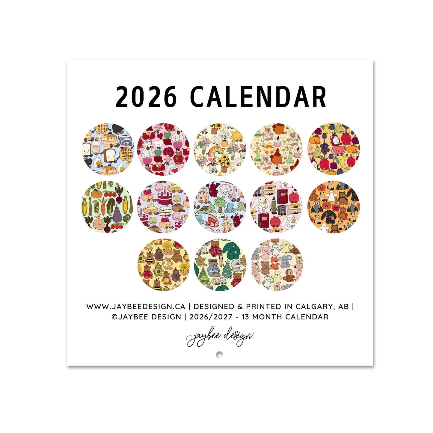 Cute Creatures 2026 Wall Calendar