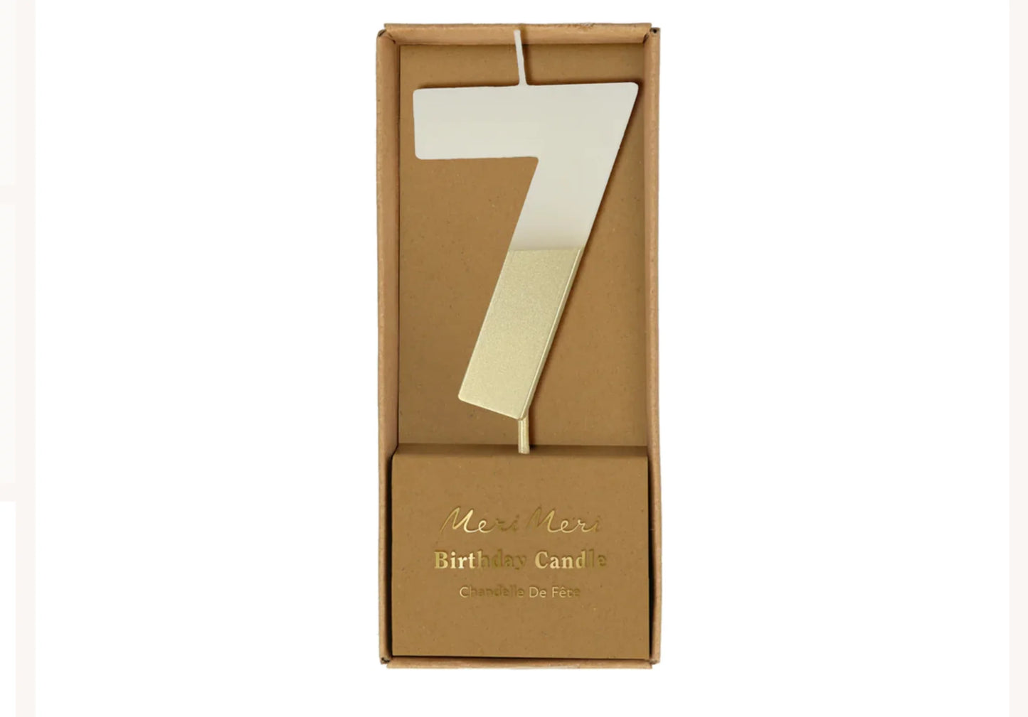 Gold Dipped Number Candles 0-9