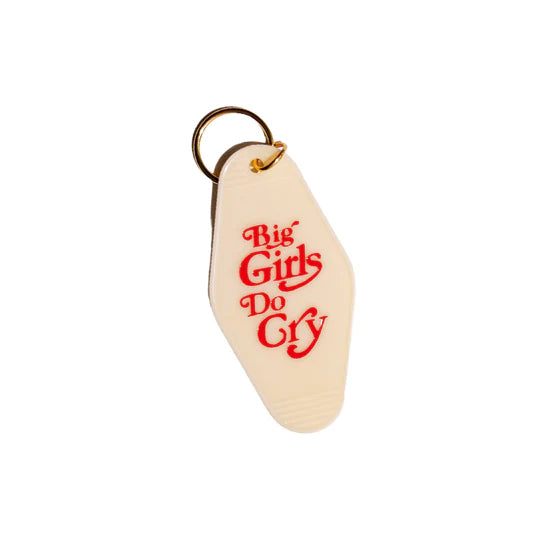 Big Girls Do Cry Motel Tag Keychain