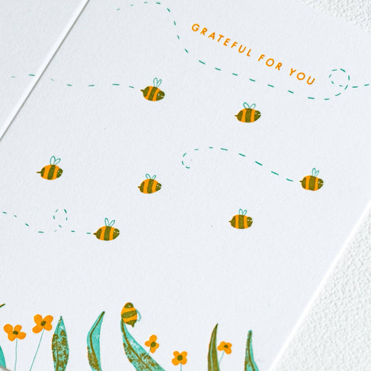 Grateful Bees | Letterpress Card