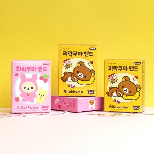 Rilakkuma Cute Characters Bandages – 50pcs Value Box