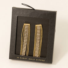 Load image into Gallery viewer, Secret Box Beads And Rhinestone Fringe Earrings
