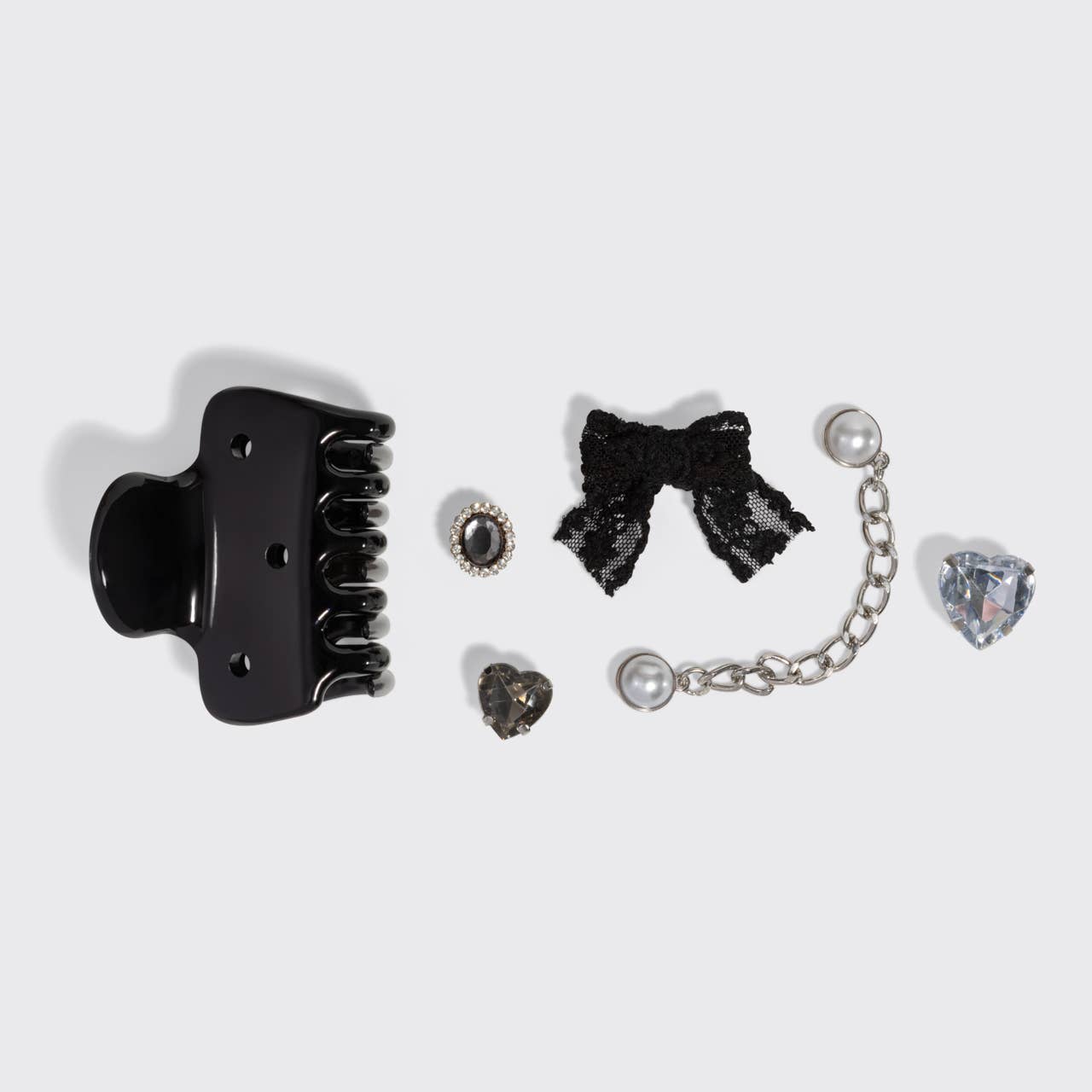 KitschPop Cloud Clip 7pc Set Vintage- Black