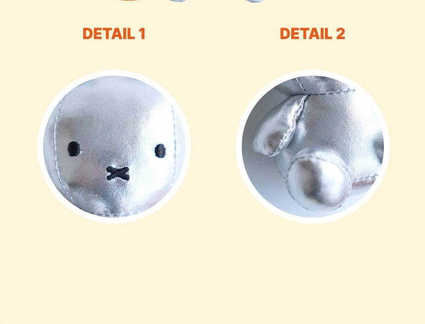 Miffy Keyring Plush Dolls Glow-in-the-Dark, Silver, Gold