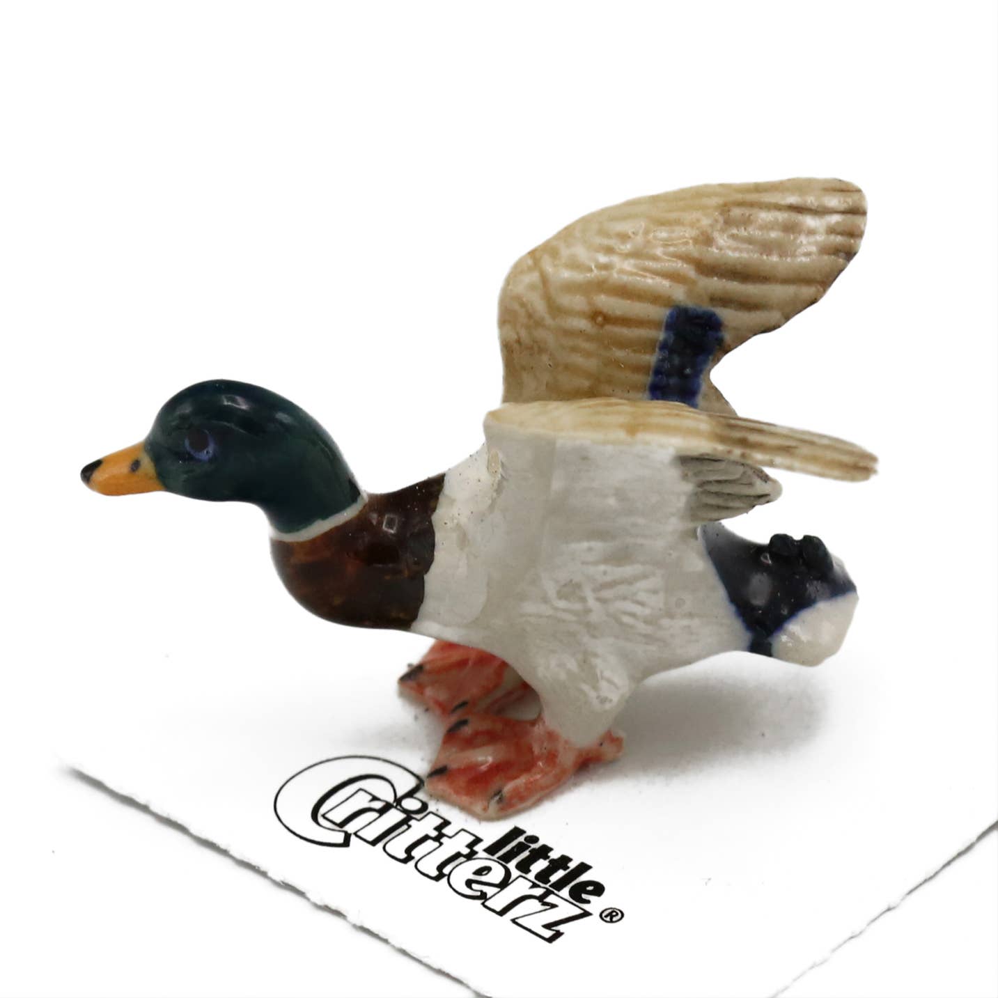 Dabbler Mallard Duck Porcelain Miniature